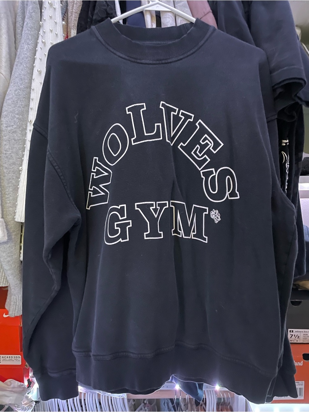 Darc Sport Black Wolves Gym Crewneck Sweatshirt
